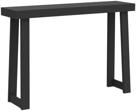 Plank+Beam Solid Wood Console Table, 46.25โ, Sofa Table, Narrow Entryway Table for Hallway, Behind the Couch, Living Room, Foyer, Easy Assembly, Black