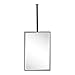 TEHOME Ceiling Mount Mirrors for bathrooms Suspend Black Metal Framed Rectangle ceil Mount Mirror for a Window Vanity with Adjustable Hanging Rod, Mirror Measures 20x30''