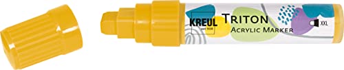 KREUL 17930 - Triton Acrylic Marker XXL, or, épaisseur de trait env. 15 mm, séchage satiné, crayon acrylique pour décorer le papier, le bois, la pierre et bien plus encore