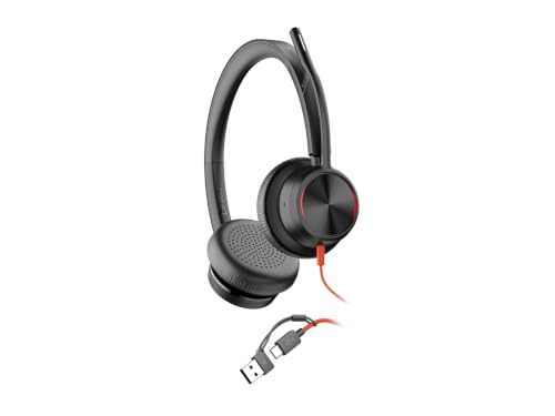 Image of Poly Blackwire 8225 Stereo USB-C Headset +USB-C /A Adapter