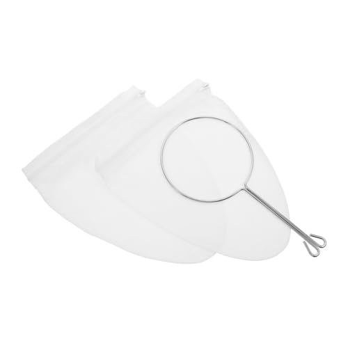BEBEMOKO Bolsas De Filtro De Té De Con Anillo De Acero Inoxidable Colador De Té Para Infusiones Accesorios Para Té En Casa y Tienda 1 Anillo + 2 Bolsas Pequeñas