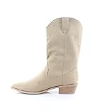 Madden Girl Women's Silverton Western Boot, Tan Fabric, 6