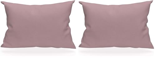 Soleil d'ocre, Taie d'oreiller, Coton 57 Fils, Rose, 50x70 cm (Lot de 2)