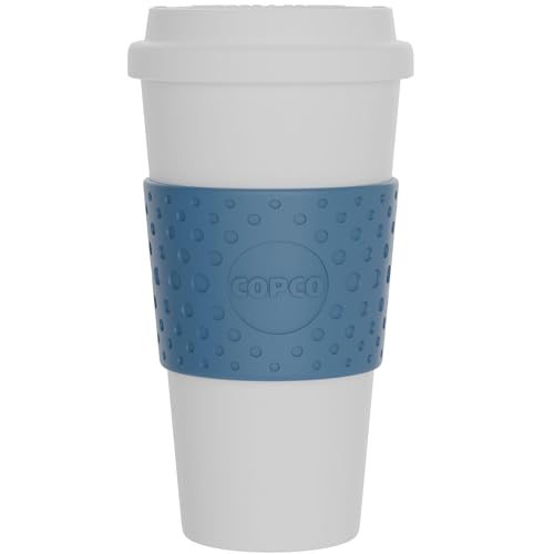 Comparison: Best Travel Coffee Cup Plastic 2 Copco Acadia 16 oz Travel Mug - Insulated Reusable Coffee Tumbler with Double-Walled Plastic, Leak-Proof Lid, BPA-Free - Portable Mug for Hot & Cold Drinks, Cup Holder Friendly (Blue)