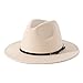 Lisianthus Fedora-Hut mit Gürtelschnalle für Damen, Cremig, Medium