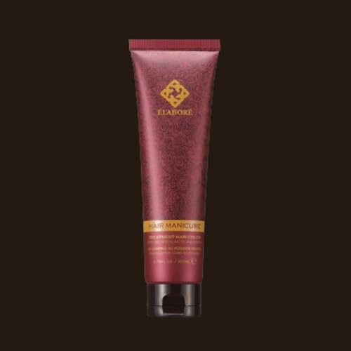Elabore Hair Manicure Treatment Hair Color, 6.76 fl oz / 200 ml, With Olive Oil and Keratin, No Ammonia, No Peroxide, No PPD (Chocolate (Gray cover), 200ml)
