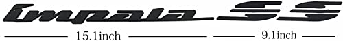Image of 2X Impala Ss Rear Quarter Panel Emblems Car Letter Badge 3D Sticker Decal Replacement for 1994 1995 1996 Impala (Matte Black)