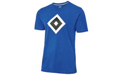 Hamburger SV HSV T-Shirt Shirt ** Logo Blau ** (DE/NL/SE/PL Alphanumerisch S Regular Regular Blau)