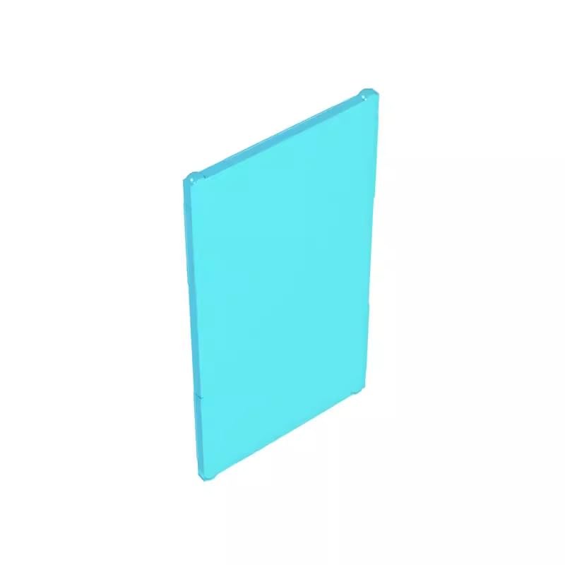 Gobricks 60803 Door Glass for Window 1x4x6 50 Pieces GDS-877 Compatible with Lego Building Blocks Color:Trans Light Blue