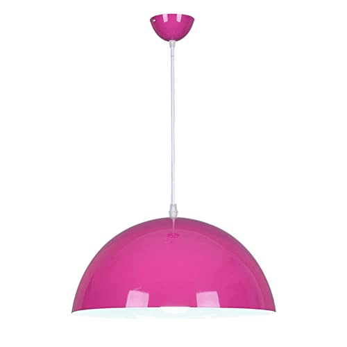 Lustre industriel pendant demi-circulaire en métal moderne 40x20cm