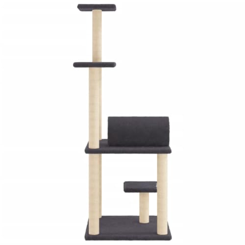 Arbre à chat avec griffoir sisal robuste et plateformes d'observation pour chats