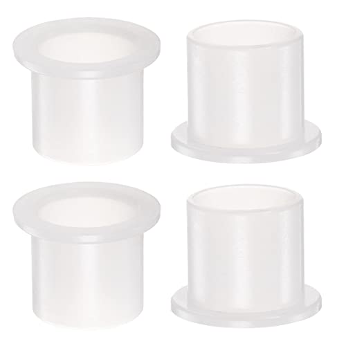 QUARKZMAN 4 Stück Geflanscht Hülse Lager 20.1mm Bohrung 23mm AD 22mm Länge Nylon Buchsen für Welle Weiß