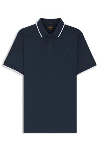 Polo BOSS Passertip en maille piquée haut de gamme coloris Open Blue