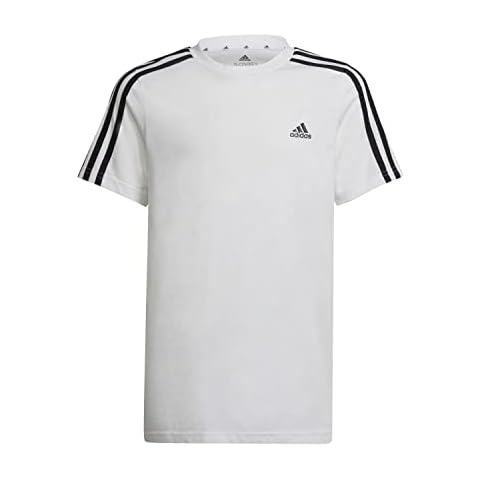 Camiseta adidas B 3S T para niño, blanco/negro, 1314 Cover