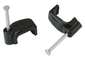 CABLE CLIP FLAT BLACK 4.00MM 100/BOX ZZV44186 By UNIFIX
