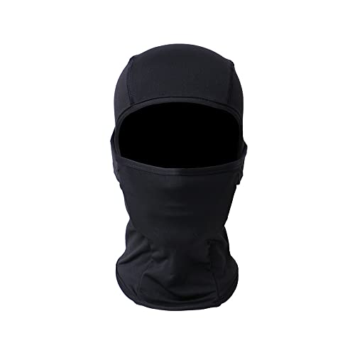 HSAJS Pasamontañas Moto Balaclava Forro Polar Máscara Transpirable Elástico Térmico Casco de Calentador de Cuello Negro Bufanda para Motocicleta Snowboard Moto Esquí Ciclismo Cover