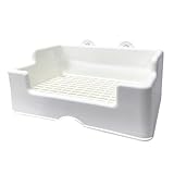 Ｂｈｕｕｎ ウサギ用トイレ 引き出し付き 分離式 コーナートイレ ラビレットトイレ 小動物トイレ 飛び散り防止 ケージ内装 掃除便利 四角トイレ 隅までメッシュ網 ボックス フェレット モルモット ウサギ用