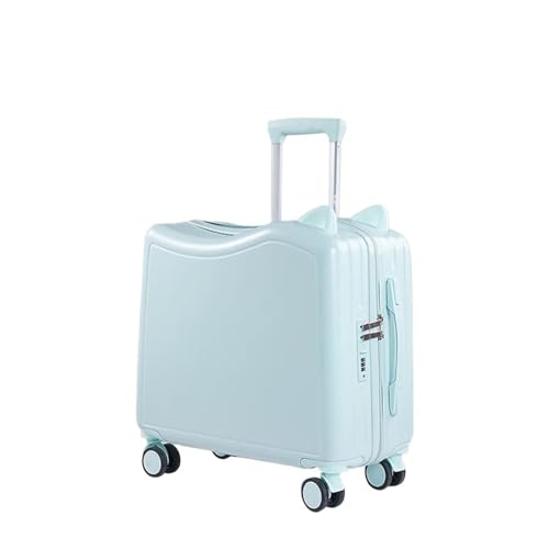 Expandable Suitcase Suitcase Can Be As A Girl's Portable Suitcase Riding an 18-inch Combination Trolley Trolley case，Suitcase(Pink)
