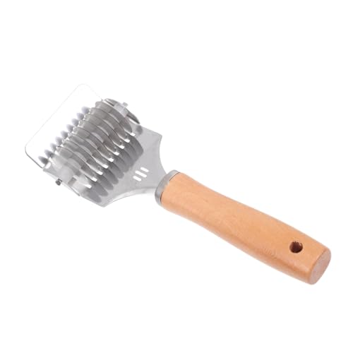 BRIGHTFUFU 1pc Stainless Steel Noodle Cutter Manual Roller Slicer for Making Noodles Precision Cutting Tool Food-grade Material for Kitchen Cooking and Pasta Making