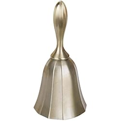 Patines Reno España Campana de Mano Campana de Navidad Campana de Placa de Oro Alarma de Campana para Restaurante Cena Barra de Bar de Boda Comedor Mesa Campana-Pátina Verde, ESPAÑA