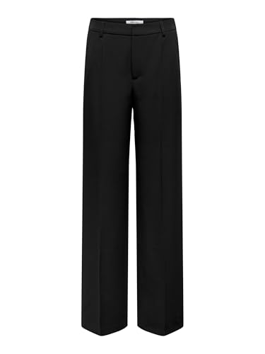 ONLY Damen Onlberry Hw Wide Pant TLR Hose, Black, 40/32