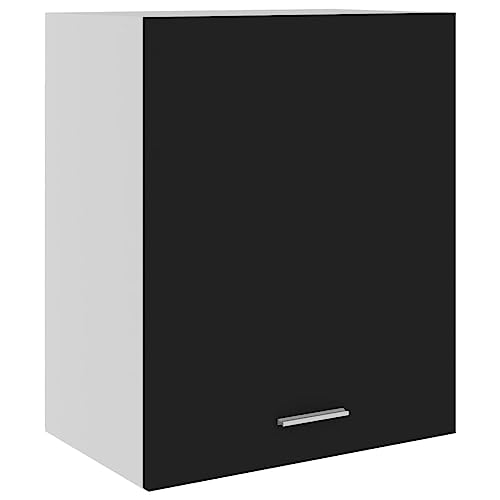 vidaXL Hängeschrank Lyon Schwarz 50x31x60 cm Holzwerkstoff, Küche...