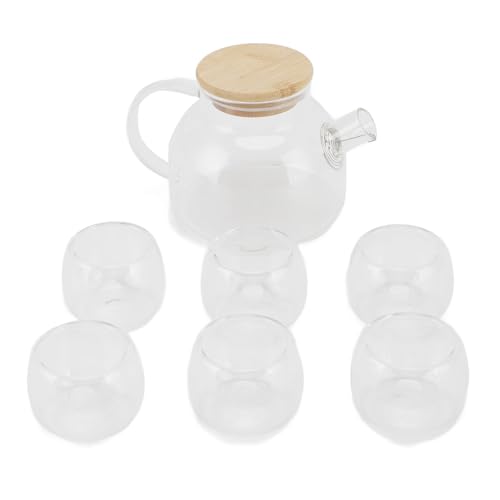 ERYUE Théière en Verre sans Danger pour la Cuisson, avec Couvercle de Filtre en Acier, pour la Fabrication de thé Feuilles Mobiles, Théière 500ml, Corps Transparent élégant