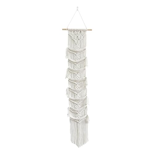 Pqahffowr Percha para Gorra BéIsbol, Soporte para Gorra Macramé Bohemio, Organizador Sombreros Pared para Soporte Gorra BéIsbol Sobre la Puerta, Estante para Sombreros para Pared, B