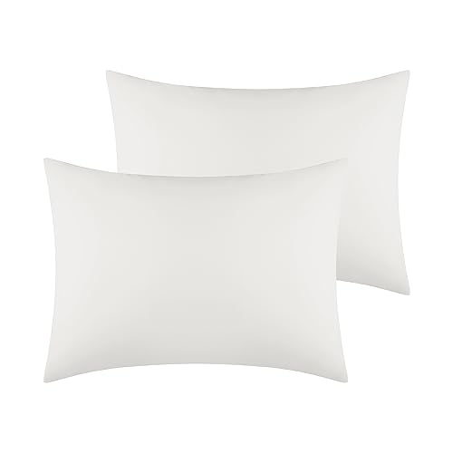 uxcell Cotton Pillowcases Covers with Envelope Closure for Softness and Durable Standard Set of 2 White Queen (51x76cm)