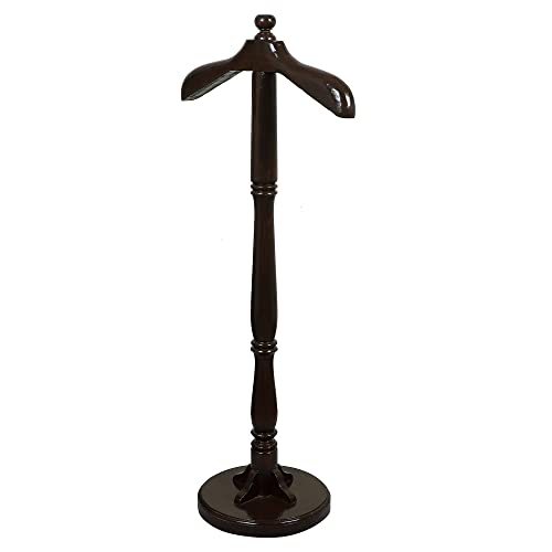 BEVERLY STUDIO Teak Wooden Coat Stand/Cloth Hanger - Pedestal Type(Length 47CM x Width 29CM x Height 110CM)