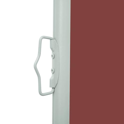 Store latéral extensible 140x500 cm marron en polyester et acier - 4