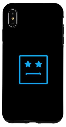 ブルー ダブルスター スクエアフェイス ブルー グラフィック スマホケース iPhone XS Max 用