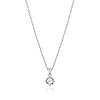 Philip Jones Silver Plated Solitaire Necklace Created with Zircondia® Crystals #5