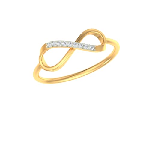 Kesav 18K Gold And Diamond Womens Ring | Ladies Infinity Ring For...