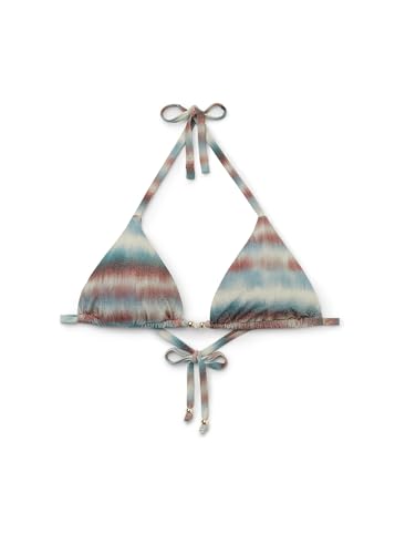 Woman's Triangle Swimsuit Top Glittery Tie-Dye