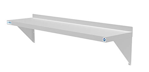 Image of KoolMore NSF Stainless Steel Wall Mount Shelf - Industrial Grade Metal Shelf for Commercial Restaurant Kitchens 12 x 48