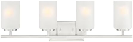 Designers Fountain D239M-4B-BN Carmine Vanity, 4-Light 240 Total Watts, Brushed Nickel