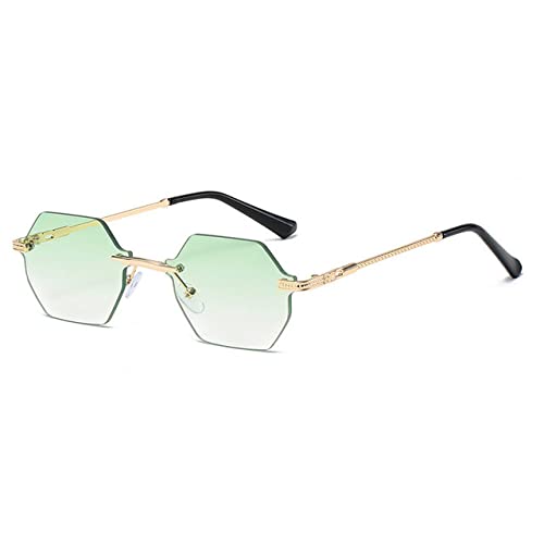 Lunettes de soleil octogonales sans monture légères pour éviter les maux de nez
