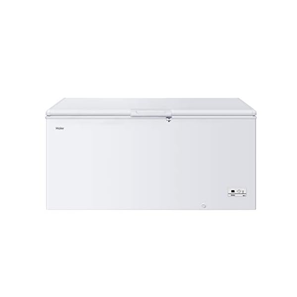Haier HCE319F Freestanding Chest Freezer, 319L Total Capacity, With Counter Balance Lid, White