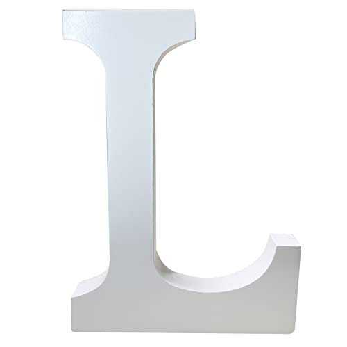 Image of Wooden Letters L,8 Inch Big Wooden Alphabet Letters Unfinished Large Standing Letters Design for Wall Desk Decor,Party, Home Sign Board Decoration