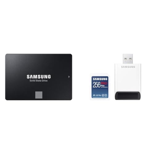 Samsung 870 EVO SATA III 2,5 Zoll SSD, 1 TB, 560 MB/s Lesen, 530 MB/s Schreiben & PRO Plus SD-Karte, 256 GB, UHS-I U3, Full HD & 4K UHD