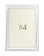 QWORK® 10 Plakatrahmen DIN A4 Frontöffnung Bilderrahmen mit Entspiegelter Schutzscheibe - 25mm Aluminium Profil - Silber