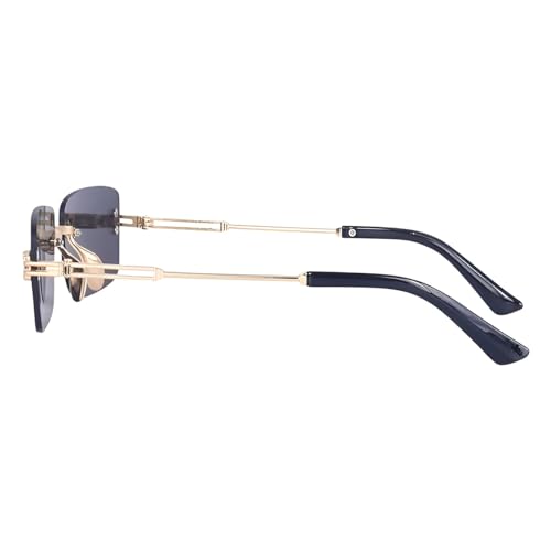 Image of ARICKS Rectangle Sunglasses for Women Men Vintage Rimless Square Sun Glasses