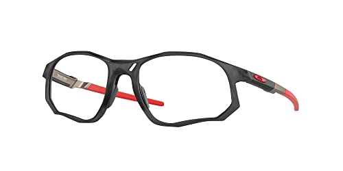 Oakley OX8171 - Paquete de lentes OX 8171 817102 Trajectory Gris satinado ahumado y correa negra grande Kit de accesorios