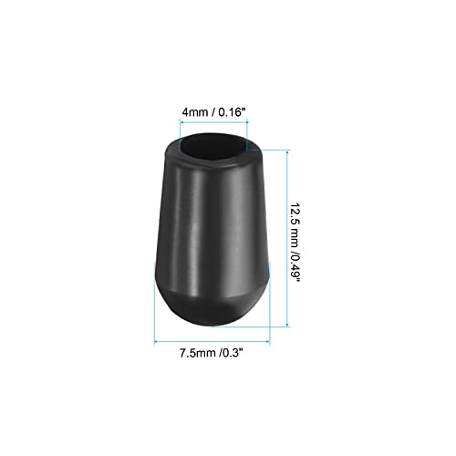 PATIKIL Kitchen Sink Rack Feet, 100 Pack 4mm ID x 7.5mm OD Plastic Sink Protective Replacement