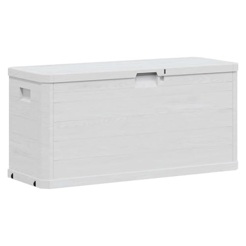 Homgoday Baúl de jardín 280 litros, gris claro, perfecto para guardar herramientas