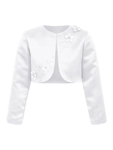 Miutii Kinder Mädchen Bolero Festlich Satin Langarm Schulterjacke...