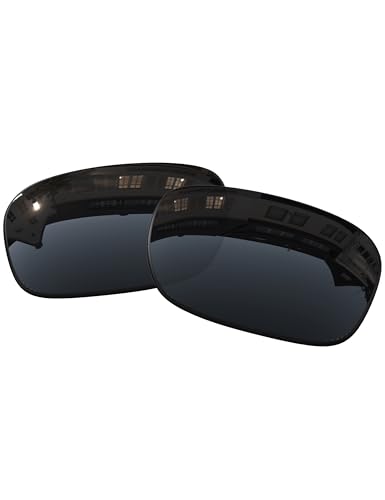 Image of OOWLIT Replacement Lenses Compatible with Oakley Badman OO6020 Sunglass Black Non-polarized