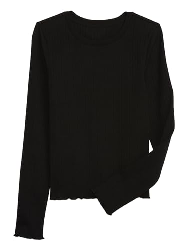 Image of Gap Girls' Long Sleeve Ribbed Tee