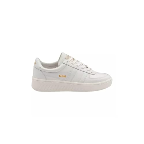 Baskets Gola Grandslam Leather blanc femme en cuir véritable épuré
